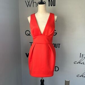 ASOS Vibrant Orange Halter Short Dress Size 8